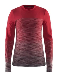 Longsleeve Craft Women Wool Comfort 2.0 Red Grey