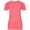 Sportshirt Odlo Women SS Crew Neck Essential Seamless Roze