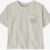 T-Shirt Patagonia Women 73 Skyline Organic Easy Cut Pocket Tee Birch White