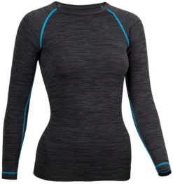 Baselayer Avento Women Thermoshirt Superior Zwart/Aqua