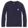 T-Shirt Carhartt Women Workwear Pocket L/S T-Shirt Navy