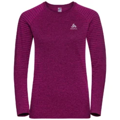 Sportshirt Odlo Women LS Crew Neck Essential Seamless Festival Fuchsia Melange