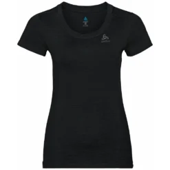 Ondershirt Odlo Women BL Top Crew Neck S/S Merino 130 Black