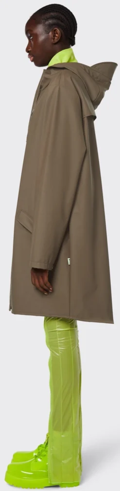 Regenjas Rains Unisex Long Jacket Wood -Odli Kleding Winkel 12020 wood women 2
