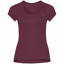 Ondershirt Odlo Women Crew Neck S/S Active F-Dry Light Winetasting