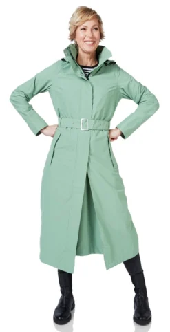 Regenjas Happy Rainy Days Montreal Groen -Odli Kleding Winkel 1708 montreal lange regenjas frost groen 3