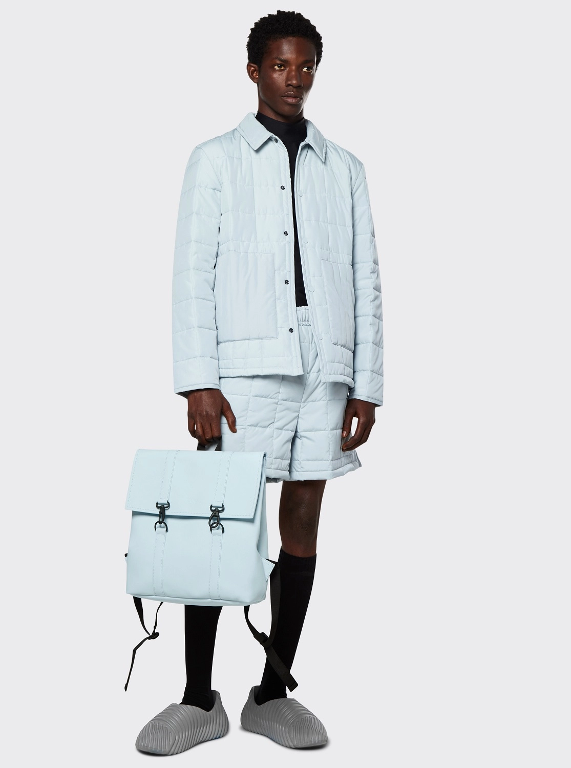 Jas Rains Unisex Liner Shirt Jacket Sky 5 Jas Rains Unisex Liner Shirt Jacket Sky - Afbeelding 5