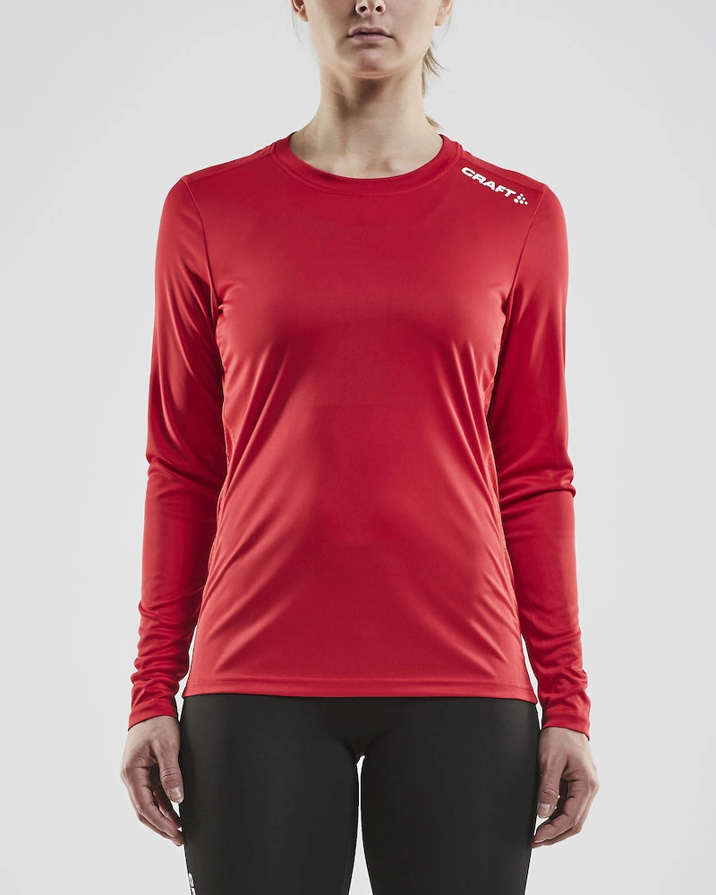 Longsleeve Craft Women Rush LS Tee Bright Red 2 Longsleeve Craft Women Rush LS Tee Bright Red - Afbeelding 2