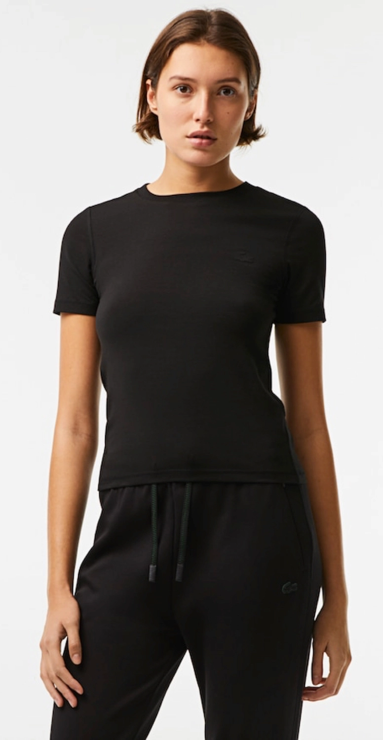 T-Shirt Lacoste Women TF1266 Black 2 T-Shirt Lacoste Women TF1266 Black - Afbeelding 2