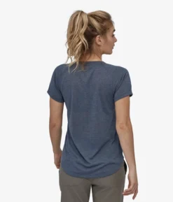 T Shirt Patagonia Women Cap Cool Trail Shirt Classic Navy -Odli Kleding Winkel 24501 CNY SV22028129