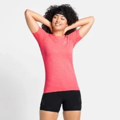 Sportshirt Odlo Women SS Crew Neck Essential Seamless Roze -Odli Kleding Winkel 3 357430