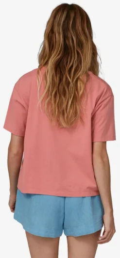 T-Shirt Patagonia Women 73 Skyline Organic Easy Cut Pocket Tee Birch White -Odli Kleding Winkel 3 37532202