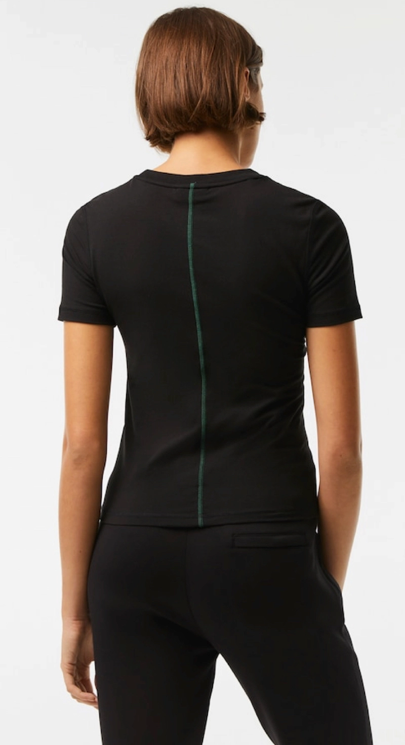 T-Shirt Lacoste Women TF1266 Black 3 T-Shirt Lacoste Women TF1266 Black - Afbeelding 3