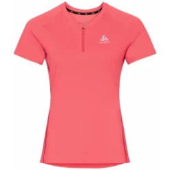 T-Shirt Odlo Women T-Shirt S/S 1/2 Zip Axalp Trail Siesta