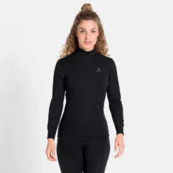 Ondershirt Odlo Women BL Top Turtle Neck LS Active Warm Eco Black -Odli Kleding Winkel 334772