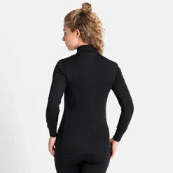 Ondershirt Odlo Women BL Top Turtle Neck LS Active Warm Eco Black -Odli Kleding Winkel 334774