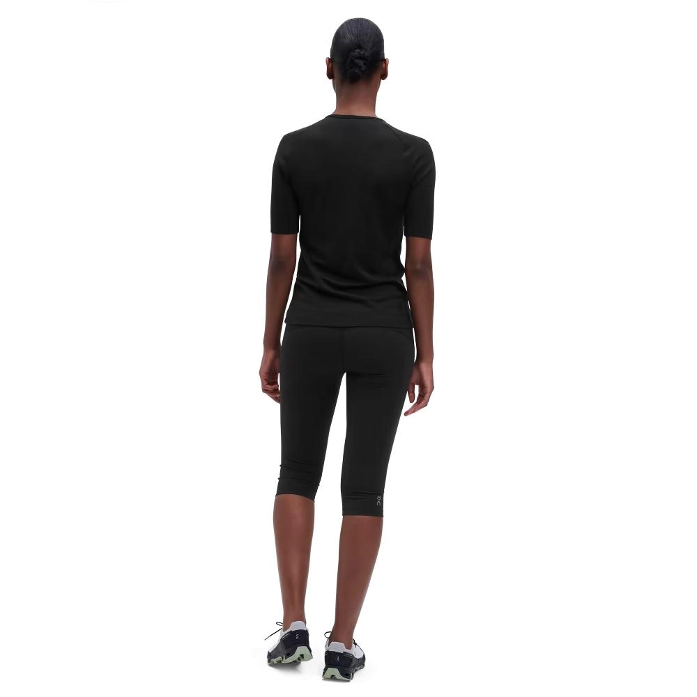 T-Shirt On Running Women Merino Black 4 T-Shirt On Running Women Merino Black - Afbeelding 4