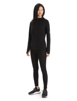 Ondershirt Icebreaker Women Quantum III LS Zip Black -Odli Kleding Winkel 4 quantum3