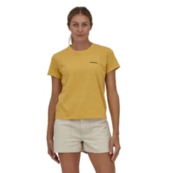 T-Shirt Patagonia Women P6 Logo Responsibili Tee Surfboard Yellow -Odli Kleding Winkel 4 wbs23 37567 suye mw1