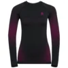 Ondershirt Odlo Women BL Top Crew Neck LS Performance Warm Eco Festival Fuchsia Black