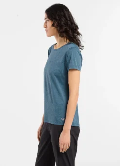 Arc'teryx T-Shirt Arcteryx Women Taema Crew SS Serene Heather -Odli Kleding Winkel 5 taema crew neck shirt ss serene heather women s side view left