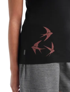 T-Shirt Icebreaker Women Tech Lite II SS Scoop Tee Shapes Black -Odli Kleding Winkel 6 0A56DW001 5