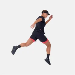 Sportshirt Odlo Women Crew Neck S/S 1/2 Zip Axalp Training Black Paradise Pink -Odli Kleding Winkel 6 313901 60270 5