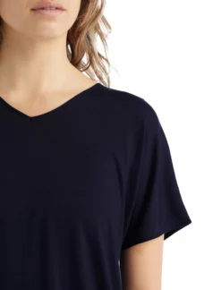 T-Shirt Icebreaker Women Drayden Reversible SS Top Midnight Navy -Odli Kleding Winkel 7 0A56ES401 6