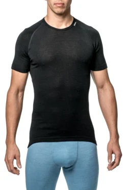 T-Shirt Woolpower Unisex Tee Lite Black -Odli Kleding Winkel 710104 4