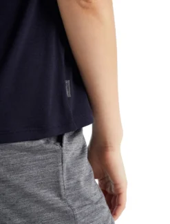 T-Shirt Icebreaker Women Drayden Reversible SS Top Midnight Navy -Odli Kleding Winkel 8 0A56ES401 7