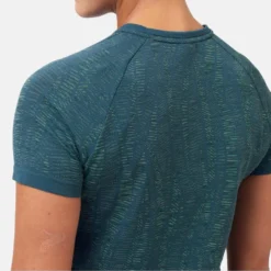 Ondershirt Odlo Women Crew Neck S/S Blackcomb Light Blue Wing Teal Space Dye -Odli Kleding Winkel 8 188671 20875 7