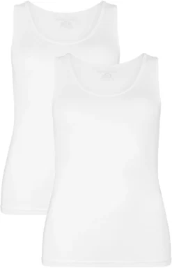 Tanktop Bamboo Basics Women Anna White (2-Delig)