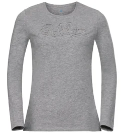 Ondershirt Odlo Women BL Top Crew Neck L/S Eva Grey Melange