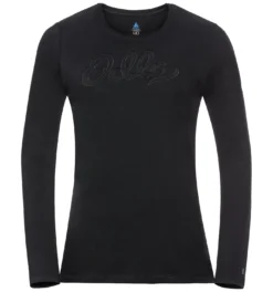 Ondershirt Odlo Women BL Top Crew Neck L/S Eva Black