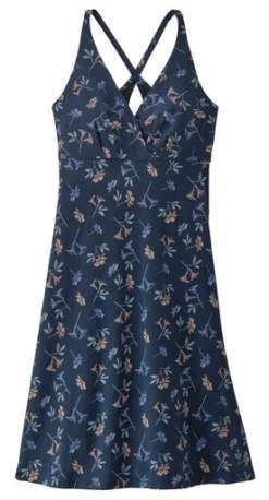 Jurk Patagonia Women Amber Dawn Dress Quito Multi Tidepool Blue