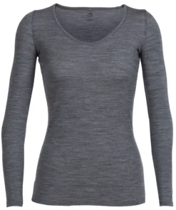 Longsleeve Icebreaker Womens Siren LS Sweetheart Gritstone Heather