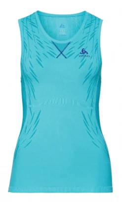 Tanktop Odlo Womens Evolution Light Blackcomb Blue Radiance Bluebird