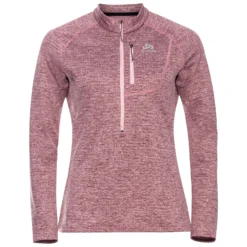 Longsleeve Odlo Women Mid Layer 1/2 Zip Tencia Raspberry Fudge Melange