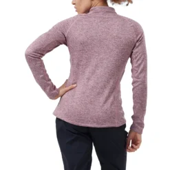 Longsleeve Odlo Women Mid Layer 1/2 Zip Tencia Raspberry Fudge Melange -Odli Kleding Winkel ba464832