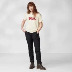 T-Shirt Fjallraven Women Fjallraven Logo Tee Grey Melange -Odli Kleding Winkel fjallraven logo tee w 87146 113 c model fjr 1