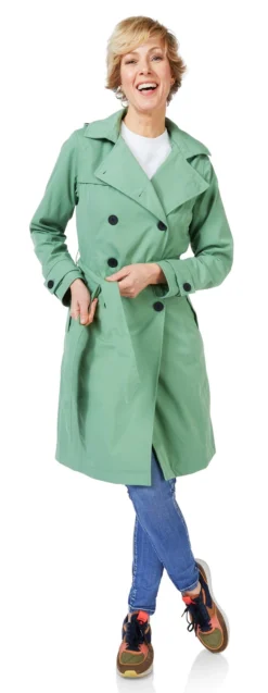Regenjas Happy Rainy Days Geneve Frost Twill -Odli Kleding Winkel geneve frost groen twill 3 scaled 1