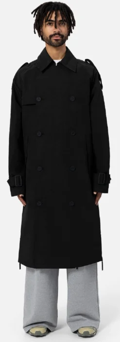 Regenjas Maium Trenchcoat Unisex Black -Odli Kleding Winkel tc bl m1