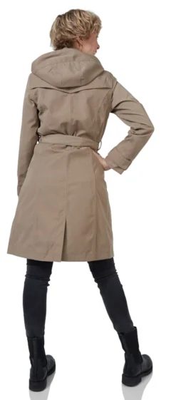Regenjas Happy Rainy Days Geneve Camel Twill -Odli Kleding Winkel trenchcoat geneve camel twill back