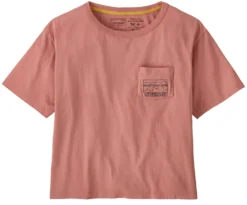 T-Shirt Patagonia Women 73 Skyline Organic Easy Cut Pocket Tee Sunfade Pink